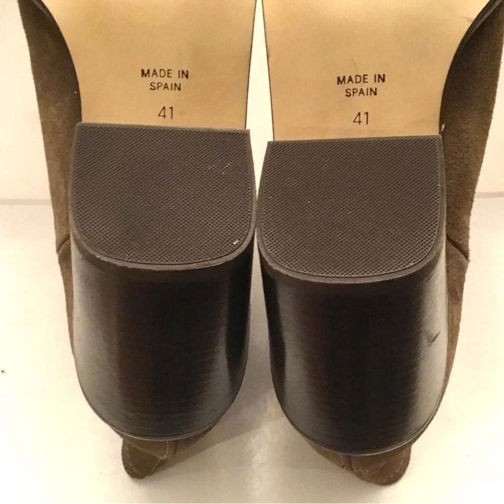 Shellys London ASHLEY Y2K Chelsea Ankle Boots Taupe Suede Pull-on Boot Size: 10